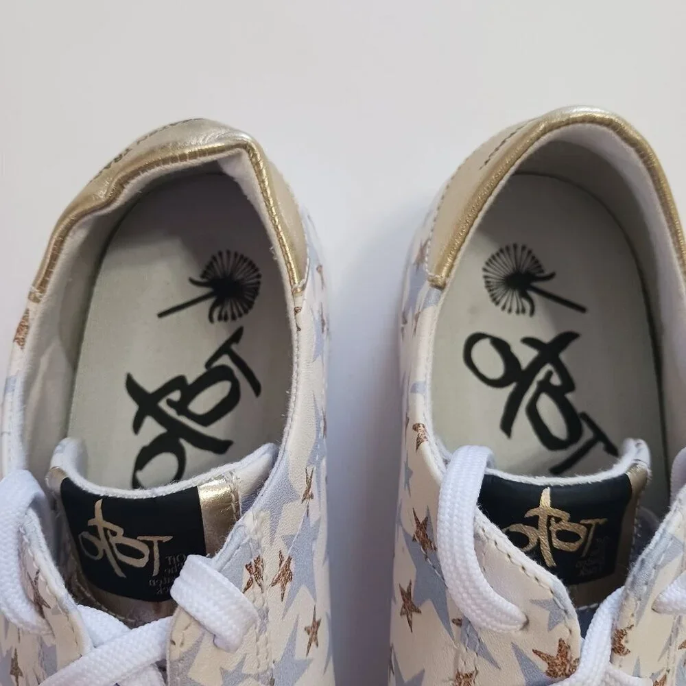 NEW OTBT Court Star Print Sneakers 9M Leather Made In Brazil NWOB